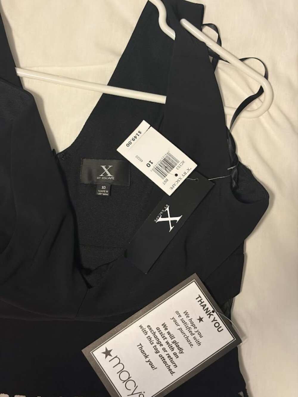XSCAPE Black Fit&Flare Cocktail Party Dress Wedding Guest Holidays | Size 10 NWT - Picture 4 of 8